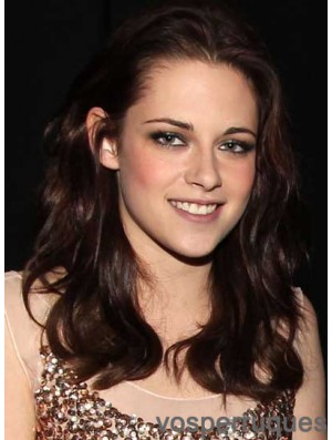 Populaire Auburn Long Wavy 20 pouces sans frange Perruques Kristen Stewart