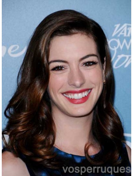 Auburn Long Curly Without Bangs Capless 18 pouces Anne Hathaway Perruques