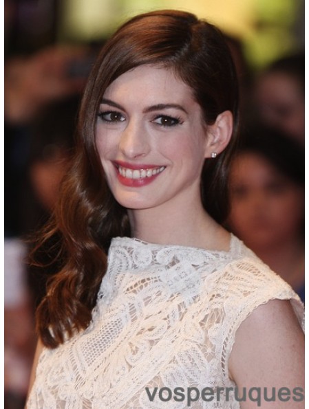 Auburn Long Wavy Layered Capless 20 pouces Anne Hathaway Perruques