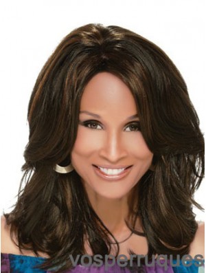 Perruques Beverly Johnson noires en dentelle pleine longueur ondulée en couches 14 pouces