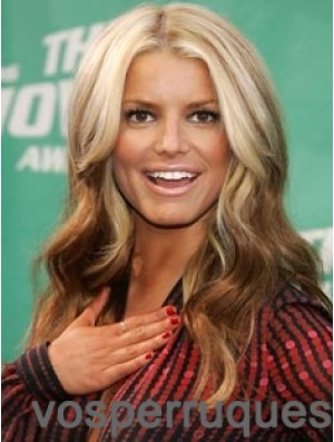 16 pouces moins cher Ombre / 2 Tone Long Wavy Layered Jessica Simpson Perruques