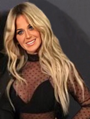 Perruques Synthétiques Blondes Synthétiques Ondulées Longues 22  inchAvant de Lacet Kim Zolciak