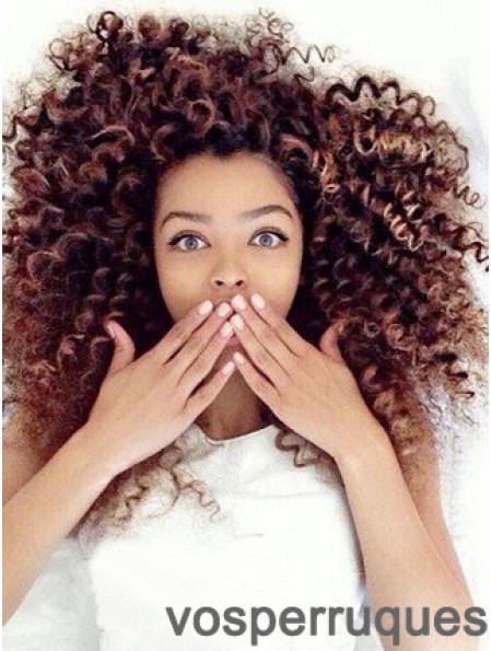 Perruques femmes afro-américaines avec dentelle avant Kinky Style couleur marron