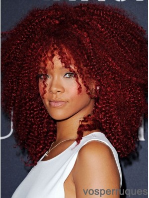 Coiffures longues rouge Kinky Lace Front perruques Rihanna