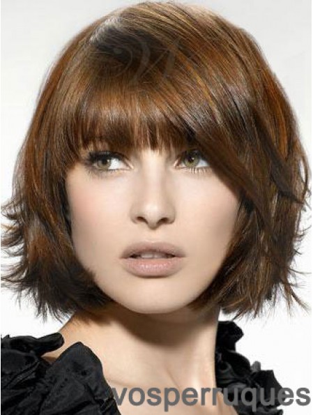 Auburn Straight Chin Longueur Bobs Capless Perruques Pas Cher À Vendre