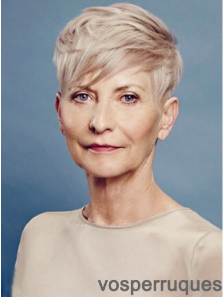 Perfect Short Straight Boycuts 8 pouces Perruques de cheveux humains