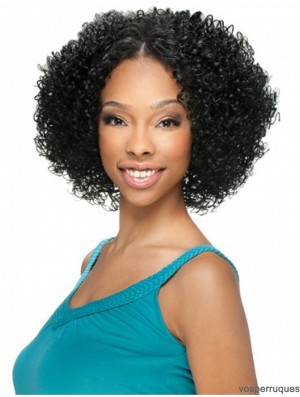 U Part Wigs With Lace Front Chin Length Curly Style