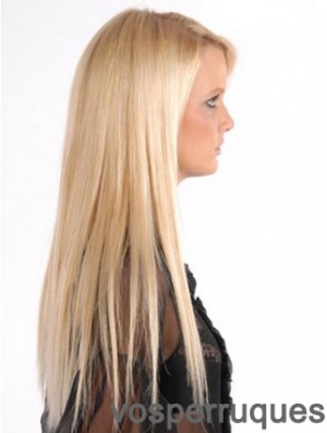 Pince à cheveux blonde remy droite populaire dans les extensions de cheveux