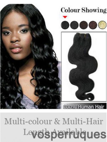 Extensions de trame noires sans tracas de cheveux humains remy remy