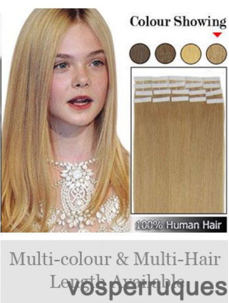 Bande de cheveux humains remy parfaite blonde droite dans les extensions de cheveux
