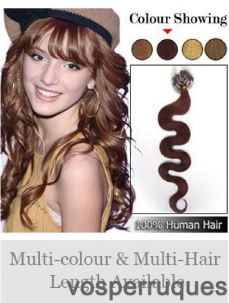 Nouvelles extensions de cheveux anneaux ondulés Micro Loop Auburn