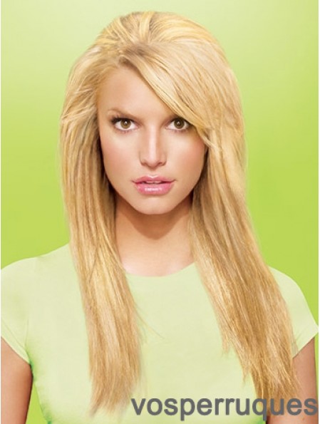 Pince synthétique droite blonde élégante dans les extensions de cheveux